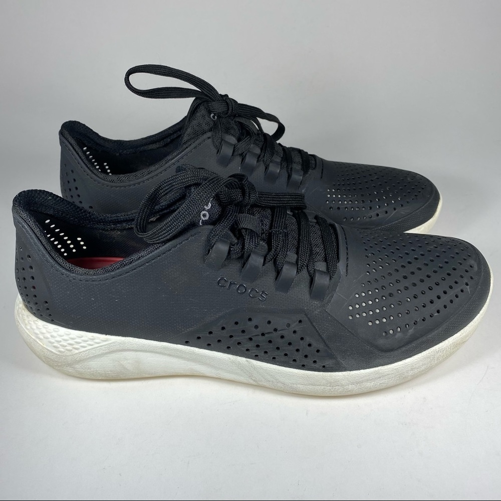 Crocs Lite Ride Mens Shoes Black Pacers